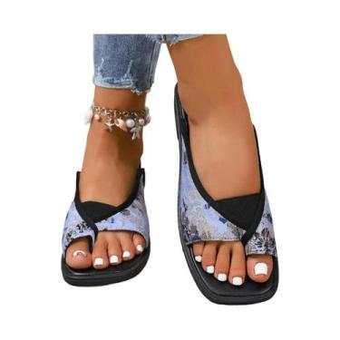 Imagem de Sandálias Gladiadoras De Salto Grosso Em Cores Mistas Para Mulheres, S