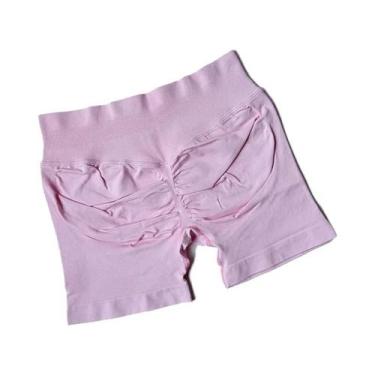 Imagem de Shorts Esportivos Femininos De Cintura Alta Para Verão, Respiráveis, C