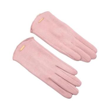 Imagem de Luvas Femininas De Camurça Com Tela Sensível Ao Toque Para Outono/Inve