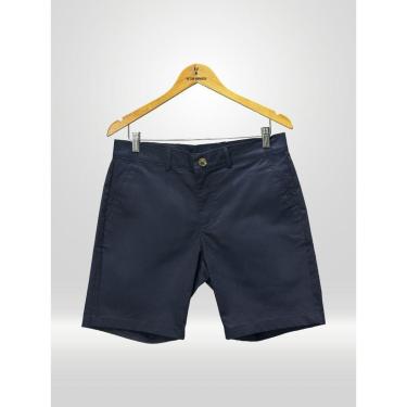 Imagem de Bermuda Masculina Sarja Algodão com Elastano Azul Marinho-Masculino