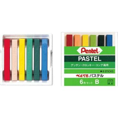 Imagem de Giz Pastel Seco 6 cores Urbanas - Pentel
