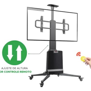 Imagem de Suporte Pedestal North Bayou, Tv 55" A 85", Com Regulagem De Altura Eletrônica, Controle Remoto - Nb-Tw85