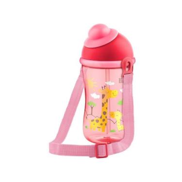 Imagem de Copo De Transição Cantil Com Canudo Antivazamento Rosa Lillo, Rosa
