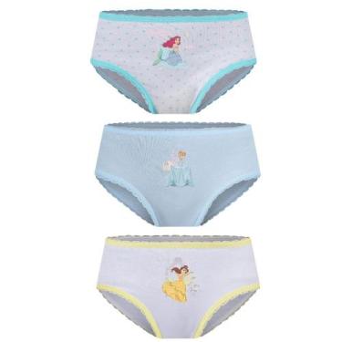 Imagem de Kit 3 Calcinha Infantil Lobinha Princesas 18201-089, Sortido 0938, PP