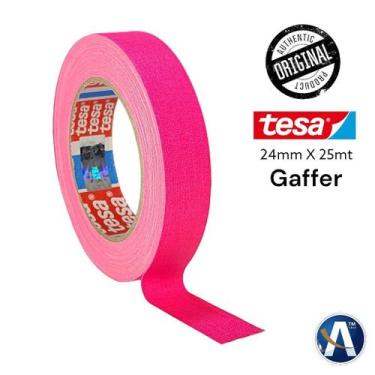 Imagem de Fita Tecido Gaffer Tape Tesa 24mm x 25m Rosa Fluorescente - Fita Adesi