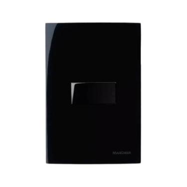 Imagem de Interruptor Simples C/ Placa + Suporte Margirius Sleek Ebony Corrente 