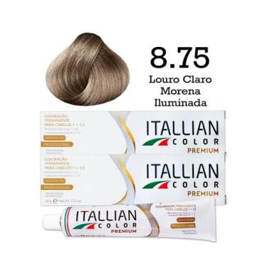 Imagem de 2 Unidades Coloração Itallian Color 8.75 Louro Claro Morena Iluminada 