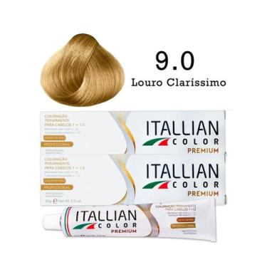 Imagem de 2 Unidades Coloração Itallian Color 9.0 Louro Claríssimo - Itallian Ha