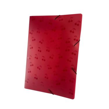 Imagem de Pasta Aba Elástico Dello Aromas A4 para Organização de Documentos Formato 31 X 22CM Unidade Cereja