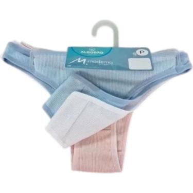 Imagem de KIT122V3GD-KIT BIQUINI EM RIBANA COM ELÁSTICO BC/RS/AZ - 100% ALG 3PCS