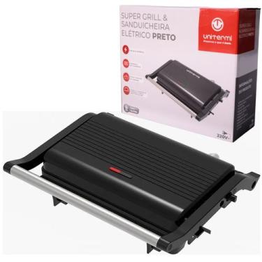 Imagem de Grill Elétrico Multifuncional Grelha Carne Lanches Rápido - Unitermi, 