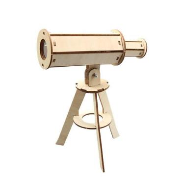 Imagem de Kit científico de telescópio de madeira DIY STEM Experiments Kids - yi