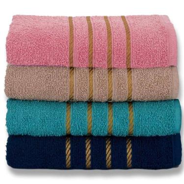 Imagem de Kit 4 Toalhas Banho Grossas Banhão 70 X 140 Montreal Super Luxo Alta Absorção