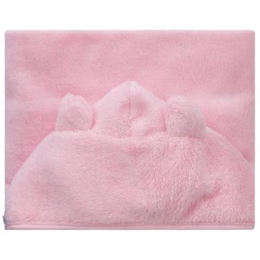 Imagem de Toalha de Banho Bebê Super Seca 70 cm x 90 cm Baby Joy, Rosa