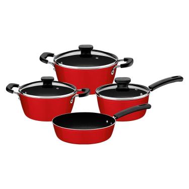 Imagem de Jogo de Panelas Tramontina Sicília 28699709 Vermelho