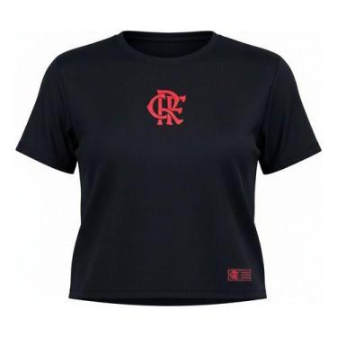 Imagem de Camisa Flamengo Cropped Dry Feminina Rubro Negro - - Coimbra, Preto, G