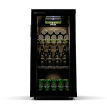 Imagem de Cervejeira Philco PCV09A 96L Porta de Vidro Triplo Preto com Degelo Au