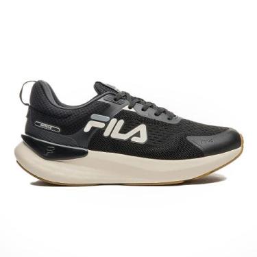 Imagem de Tênis De Corrida Fila Improve Masculino, Preto bege cinza, 43