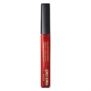 Imagem de Batom Liquido Matte Glitter Effect Avon Power Stay - Maquiagem, cereja