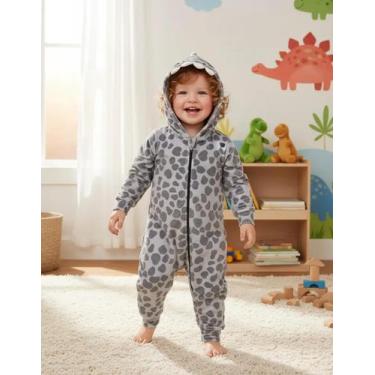 Imagem de Macacão Bebe Tamanho M Menino Dino Alenice Inverno