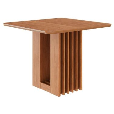Imagem de Mesa de Jantar Ariela 20952 4 Lugares Quadrada Tampo Mdf 95x95cm Cinamomo Molci Marrom...