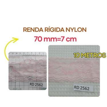 Imagem de Renda Rígida Poliamida 20mm 37mm 50mm 100mm Várias larguras Nylon RNyl