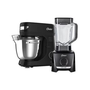 Imagem de Kit Batedeira Planetária Bowl Inox III 4L 850W e Liquidificador 1400 3 e 2L Preto Oster