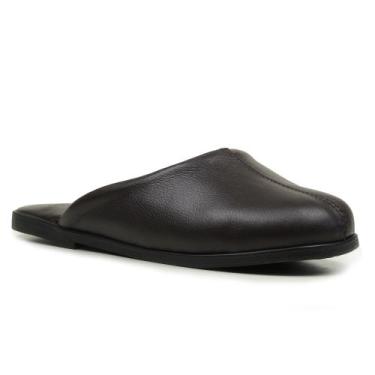 Imagem de Pantufa de couro Forrada em lã natural Gramado Ref.:30439 - Fiero, Cou