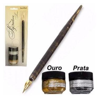 Imagem de Kit Caligrafia Speedball Cabo Pena E Tinta - Signature 94160