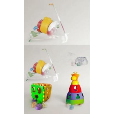 Imagem de Kit 3 Brinquedos Educativos Blocos Encaixe Bebê - Congratulations Stor