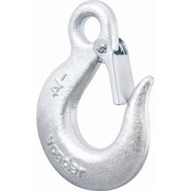Imagem de Gancho olhal fixo 7/16" 2,0t com trava leve galvanizado - Vonder