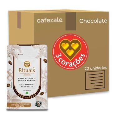 Imagem de Café em Grãos 3 Corações Rituais Chocolate Kit 20 Pacotes de 250g - Tr