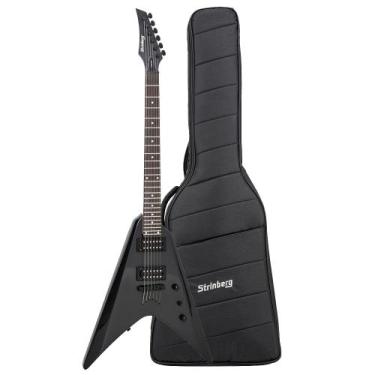 Imagem de Guitarra Flyng V Strinberg FVS450 OB Passiva Preta