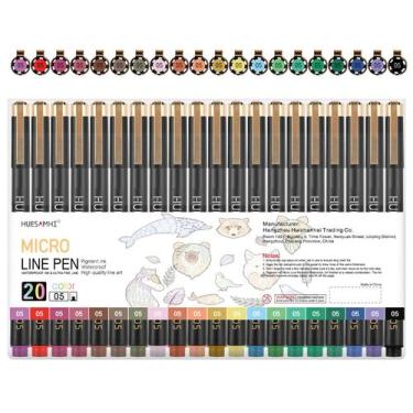 Imagem de Micro Pen huesamhi 0,48 mm  20 cores, tinta à prova d'água