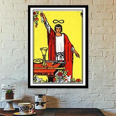 Imagem de Quadro Personagens Tarô Rider Waite: Mago, Louco, Rainha de Paus e outros (O Mago)