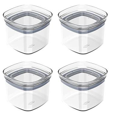 Imagem de Kit Potes Herméticos Quadrados 450 ml, 4 Peças - Cor Natural - OU