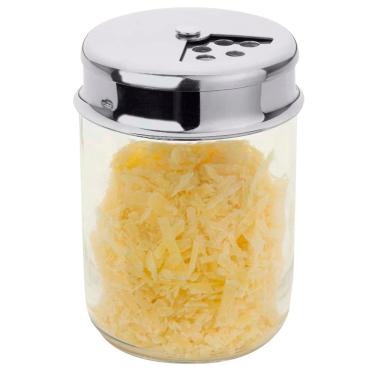 Imagem de Queijeira com Tampa Forma em Vidro e Inox - 160 ml