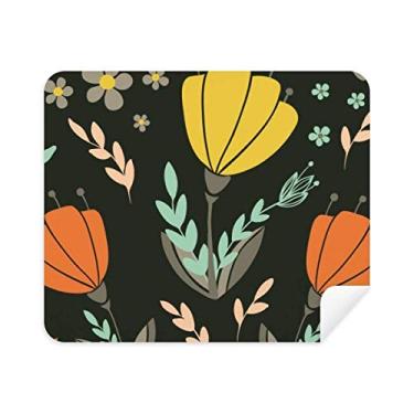 Imagem de Pano de limpeza de tinta de flor laranja amarela limpador de tela 2 peças tecido de camurça