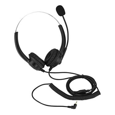 Imagem de Fones de ouvido supra-auriculares com microfone com cancelamento de ruído, fone de ouvido estéreo de 3,5 mm com microfone, protetores de ouvido rotativos de 360° para Skype, call center, escritório,