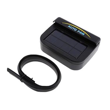 Imagem de Sistema de refrigeração de ventilador automático para janela de carro com energia solar para janela de carro com ventilação automática (ventilação automática) preto