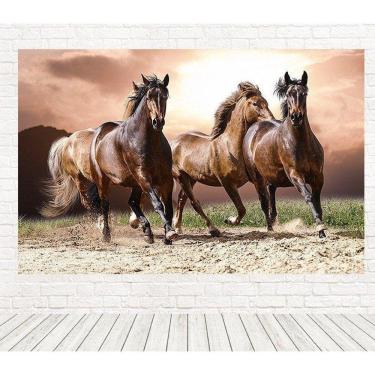 Imagem de Painel Retangular Sublimado Cavalos 2,0X1,5 Frt-3662