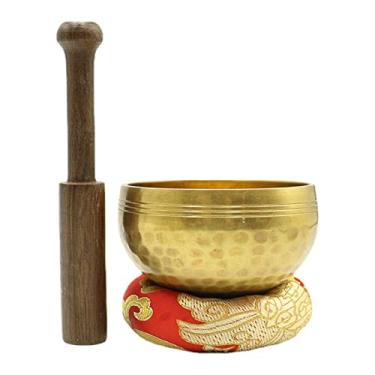 Imagem de Taças Tibetanas - tigela tibetana para cantar - Tigela meditação com batida e almofada, tigela budista tibetana para suprimentos altar meditação