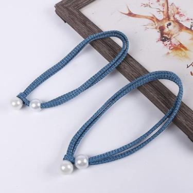 Imagem de 2 peças prendedor de cortina de pérola prendedor de cortina prendedor de fivela para trás fivela de bola pendurada fivela para trás acessórios de cortina decoração de casa, azul marinho 2 peças