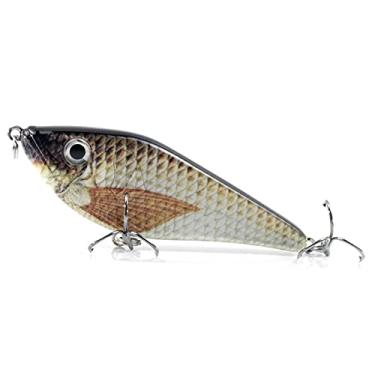 Imagem de Tingpai Isca de pesca de pe inhos de 3,0 pol. / 0,5 onças Isca de pesca biônica du isca afundando Isca idiota C nkbait Isca de pesca a ficial re sta