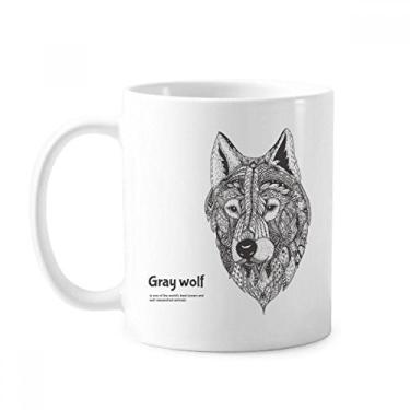 Imagem de Caneca Grey Wolf Friend Company Gentleman cerâmica café porcelana xícara louça