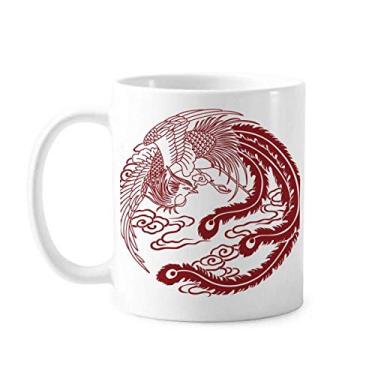 Imagem de Caneca Two Phoenixes Fly Animal Retrato Cerâmica Café Porcelana Utensílios de Mesa
