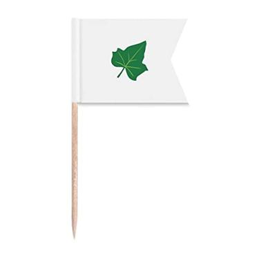 Imagem de Folha de bétula desenho Art Deco presente moda palito bandeiras marcadoras para festa bolo comida prato queijo