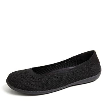 Imagem de Dearfoams Women's Original Comfort Misty Flat Ballet, Black Knit, 9.5