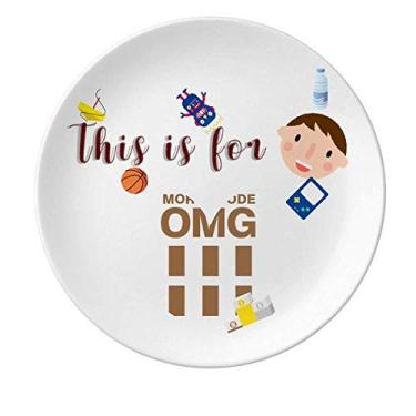 Imagem de Louça Morse Code Skyline Expression Porcelana Prato Jantar Redondo Masculino