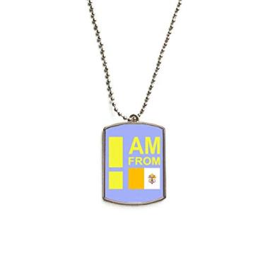 Imagem de DIYthinker Colar com pingente I Am from Vatican City de aço inoxidável com etiqueta de cachorro